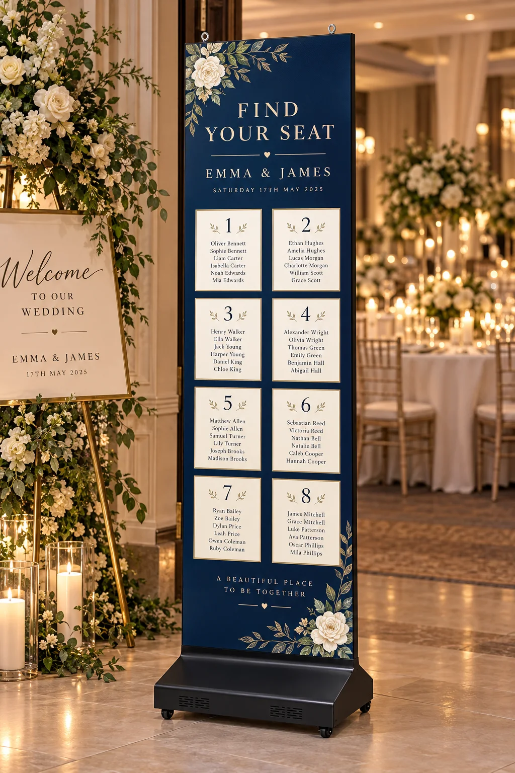 Example of a personalised LED poster screen